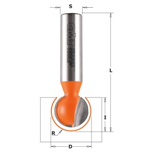 Mūrfrēze CMT; S=1/2''; D=15,8 mm; R=8 mm