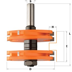 Фреза гребневая CMT; S=12 mm; D=75 mm