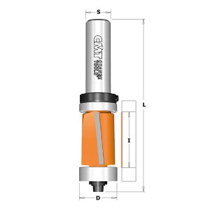 Kopējošā frēze CMT; S=12 mm; D=19 mm; ar lodīšgultni