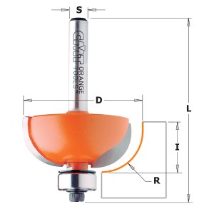 Nokāpes apaļošanas frēze CMT; S=12 mm; D=31,7 mm; ar lodīšgultni