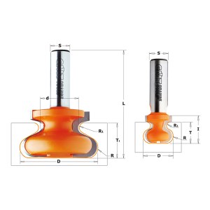 Фреза для профилирования ручек CMT; S=12 mm; D=47,6 mm