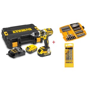 Akumulatora triecienurbjmašīna-skrūvgriezis DeWalt DCD796D2; 18 V; 2x2,0 Ah akum. + DT71572 + DT6952