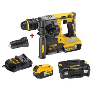 Перфоратор DeWalt DCH274P2T; SDS-plus; 2,1 J; 18 V; 2x5,0 Ah аккум.