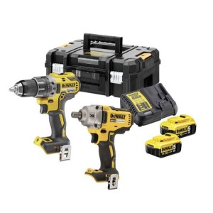 Instrumentu komplekts DeWalt (DCD791 + DCF894); 18 V; 2x5,0 Ah akum.