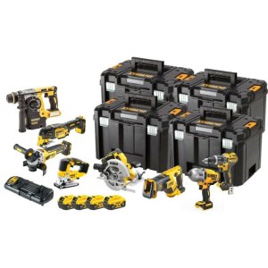 Instrumentu komplekts DeWalt DCK865P4T-QW (DCD796 + DCF899H + DCS367 + DCH273 + DCS334 + DCG405 + DCS355 + DCS570); 18 V; 4x5,0 Ah akum.