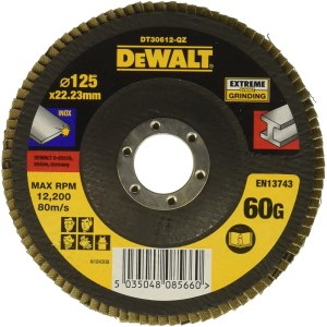 Lāpstveida slīpēšanas disks DeWalt DT30612-QZ; 125 mm; P60