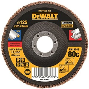 Lāpstveida slīpēšanas disks DeWalt DT30622-QZ; 125 mm; P80