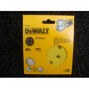 Шлифовальный лист для дерева DeWalt DT3103-QZ; K80; 125 mm; 10 шт.