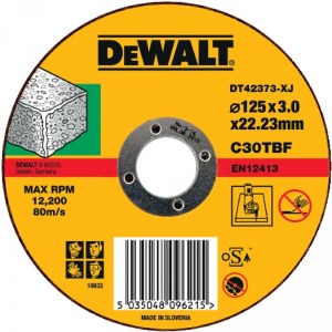 Abrazīvais griešanas disks DeWalt DT42373-XJ; 125x3 mm
