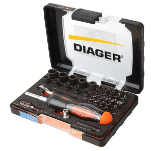 Uzgriežņu galviņu komplekts Diager U644C; 45 gab.