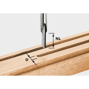 Vienpusīga gropju frēze ar gala asmeņiem Festool 15/48 mm