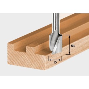 Gropju spirālveida frēze ar gala asmeņiem Festool; 18 mm; 25/57 mm