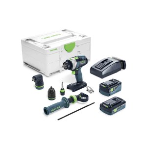 Akumulatora triecienurbjmašīna-skrūvgriezis Festool TPC 18/4 5,2/4,0 I-Set QUADRIVE; 18 V; 1x5,2 Ah + 1x4,0 Ah akum.