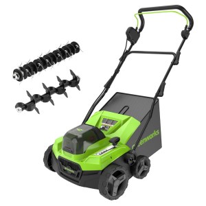 Skarifikators Greenworks GD24X2SC38II; 2x24 V (bez akumulatora un lādētāja)