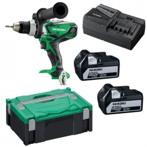 Дрель-шуруповерт Hikoki DS18DSDLWPZ; 18 V; 2x5,0 Ah аккум.