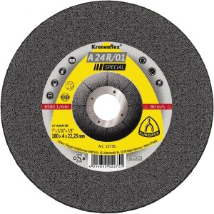 Шлифовальный диск Klingspor A 24 R/01 Special; 180x4x22,23 mm; 1 шт.