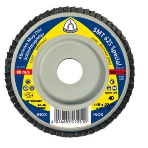 Lāpstveida slīpēšanas disks Klingspor 321677; 115x22,23 mm; G80; 10 gab.