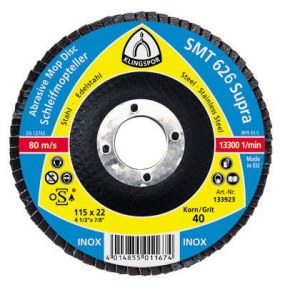 Лепестковый шлифовальный диск Klingspor 321698; 125x22,23 mm; G80; 10 шт.