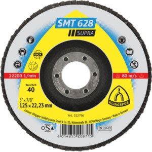 Lāpstveida slīpēšanas disks Klingspor 322803; 180x22,23 mm; G40; 10 gab.