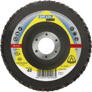 Lāpstveida slīpēšanas disks Klingspor 322836; 180x22,23 mm; G40; 10 gab.