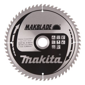 Пильный диск по дереву Makita MAKBLADE; 255x2,3x30,0 mm; Z60; 5°