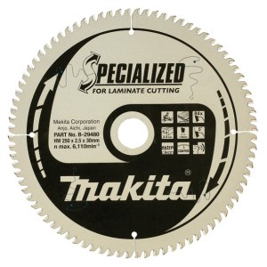 Пильный диск по ламинату  Makita; 250x2,5x30,0 mm; Z84; 5°