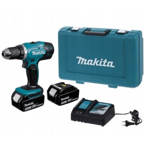 Дрель-шуруповерт Makita DDF453RFE; 18 V; 2x3,0 Ah аккум.