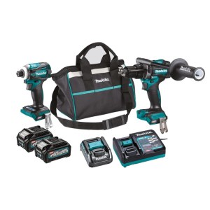 Instrumentu komplekts Makita (HP001G + TD001G); 40 V; 2x4,0 Ah akum.
