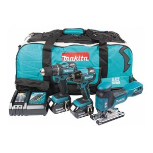 Instrumentu komplekts Makita DLX3034T (DDF480 + DTD129 + DJV181); 18 V; 2x5,0 Ah akum.