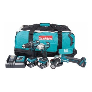 Instrumentu komplekts Makita DLX3035T (DDF480 + DGA504Z + DTW281); 18 V; 2x5,0 Ah akum.