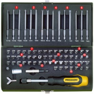 Комплект головок Proxxon 1/4'' 75 шт.