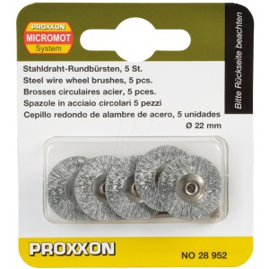 Щетка для зачистки, торцевая Proxxon 28952; 22 mm; 5 шт.