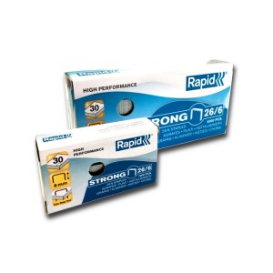 Скобы Rapid 24861400; 6 mm; 1000 шт.; тип 26; гальванизированные