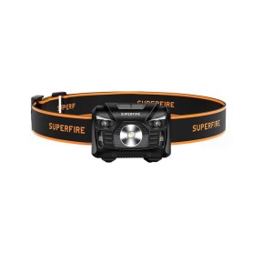 Galvas lukturis SUPERFIRE-HL06; LED; 500 lm; 1x1,2 Ah akum.