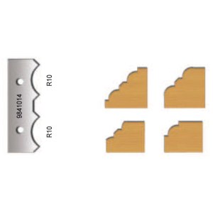Комплект ножей фрезерных Virutex 9841014; R=10; 10; 2 шт.