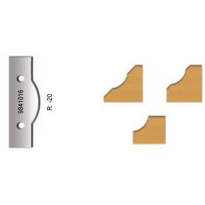 Комплект ножей фрезерных Virutex 9841016; R=-20; 2 шт.