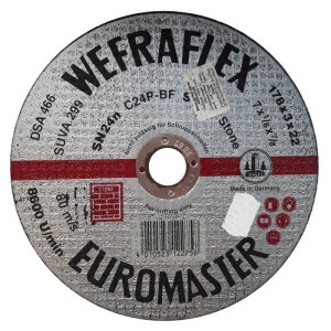 Абразивный режущий диск Wefra; 178x3x22 mm для камня