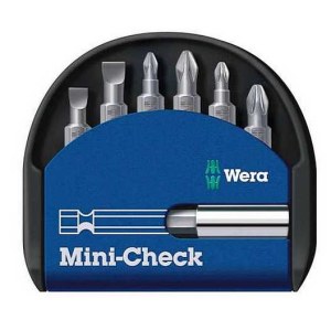 Skrūvgriežu uzgaļu komplekts Wera ''Mini-Check''; 7 gab.