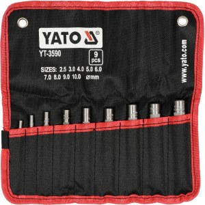 Пробойники для кожи Yato YT-3590; 2,5-10 mm; 9 шт.