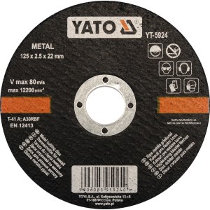 Абразивный режущий диск Yato YT-5924; 125x2,5x22 mm