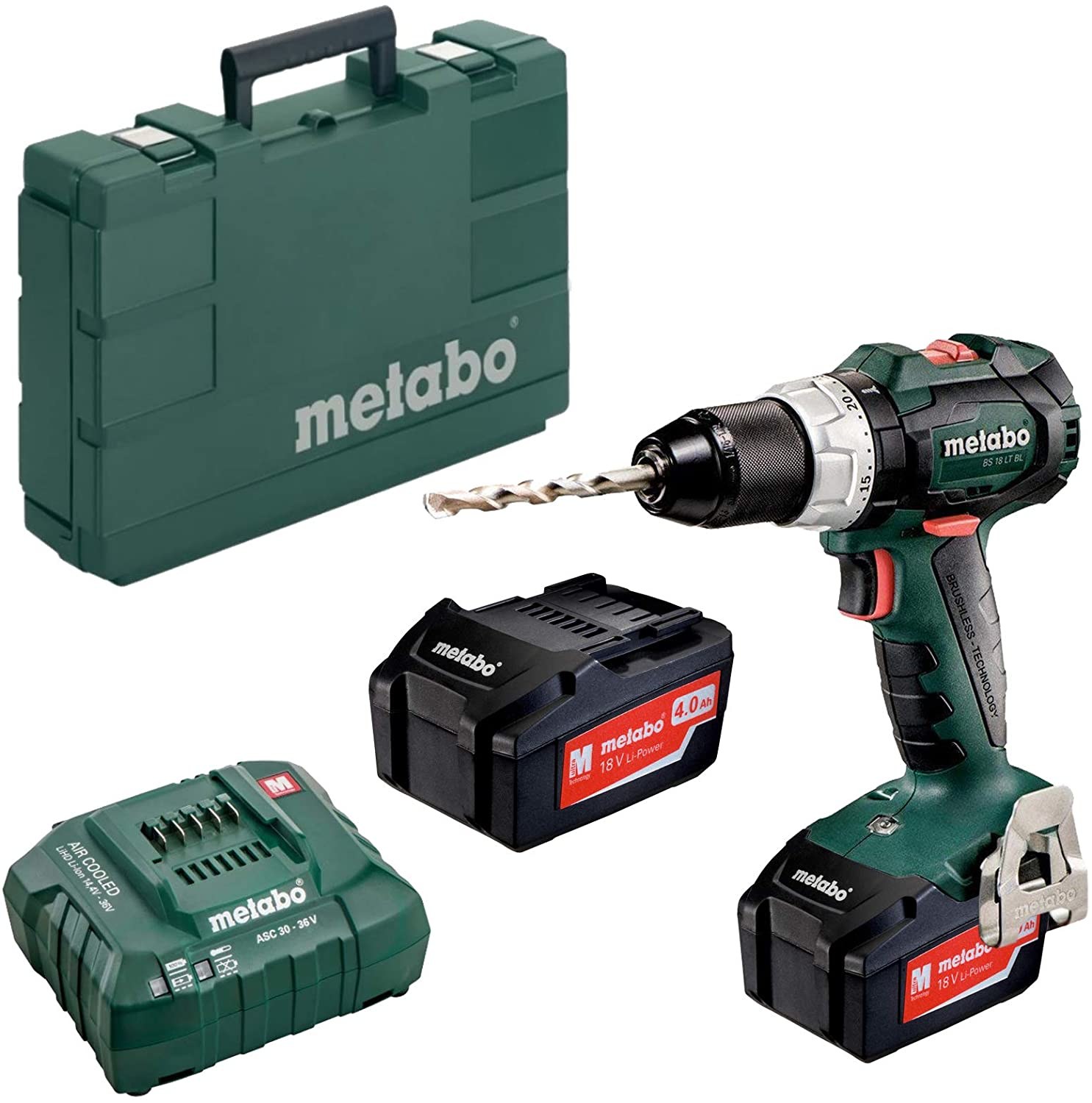 Akumulatora urbjmašīna skrūvgriezis Metabo BS 18 LT BL 18 V 2x4 0 Ah