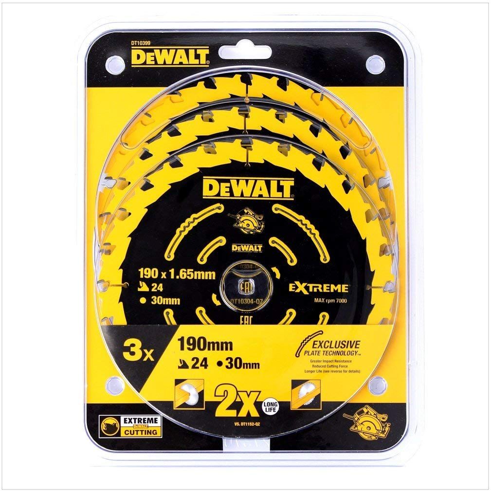 Griešanas disks kokam DeWalt; 190x1,65x30,0 mm; Z24; 18°