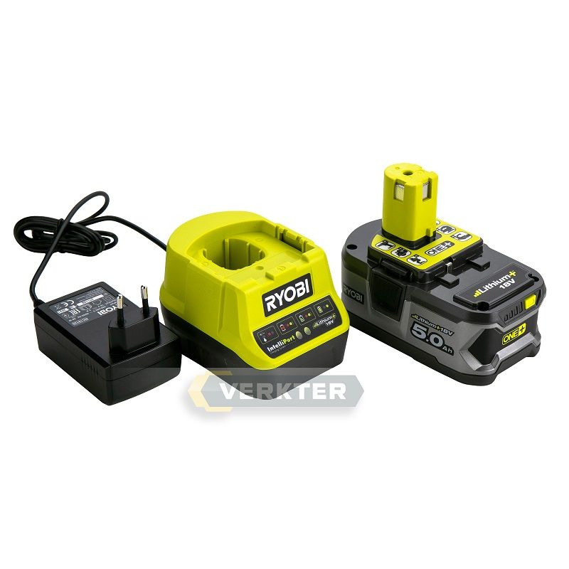 Akumulators Ryobi RC18120-150; 18 V; 5,0 Ah akum. + lādētājs RC18120 ONE+