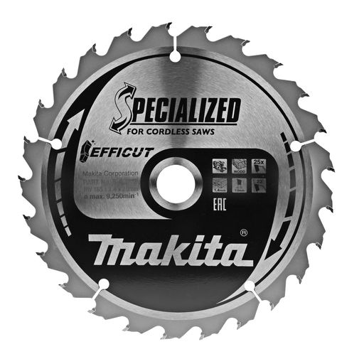 Griešanas disks kokam Makita EFFICUT; 165x1,4x20,0 mm; Z25; 23°