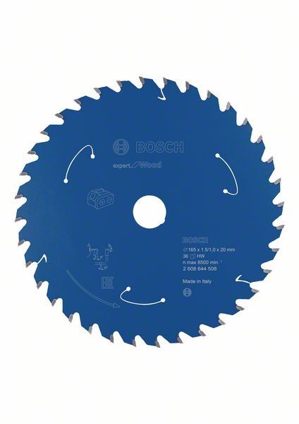 Griešanas disks kokam Bosch Expert for Wood 2608644508; 165 mm