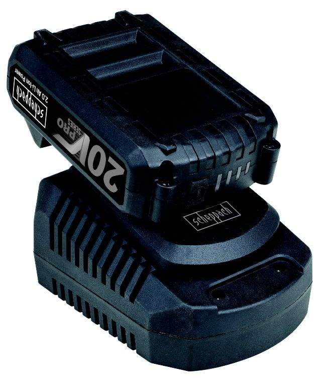 Akumulators Scheppach;20 V; 2,0 Ah; Li-ion + lādētājs