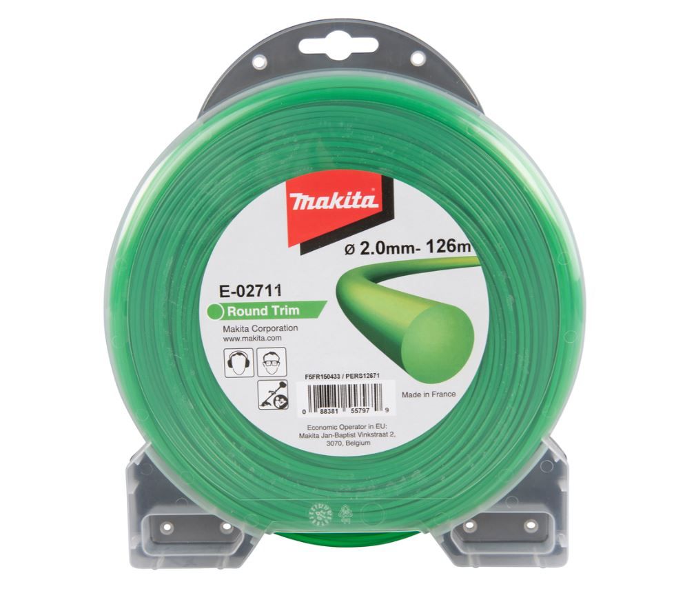 Aukla trimmerim Makita; 2,0 mm/126 m; apaļš