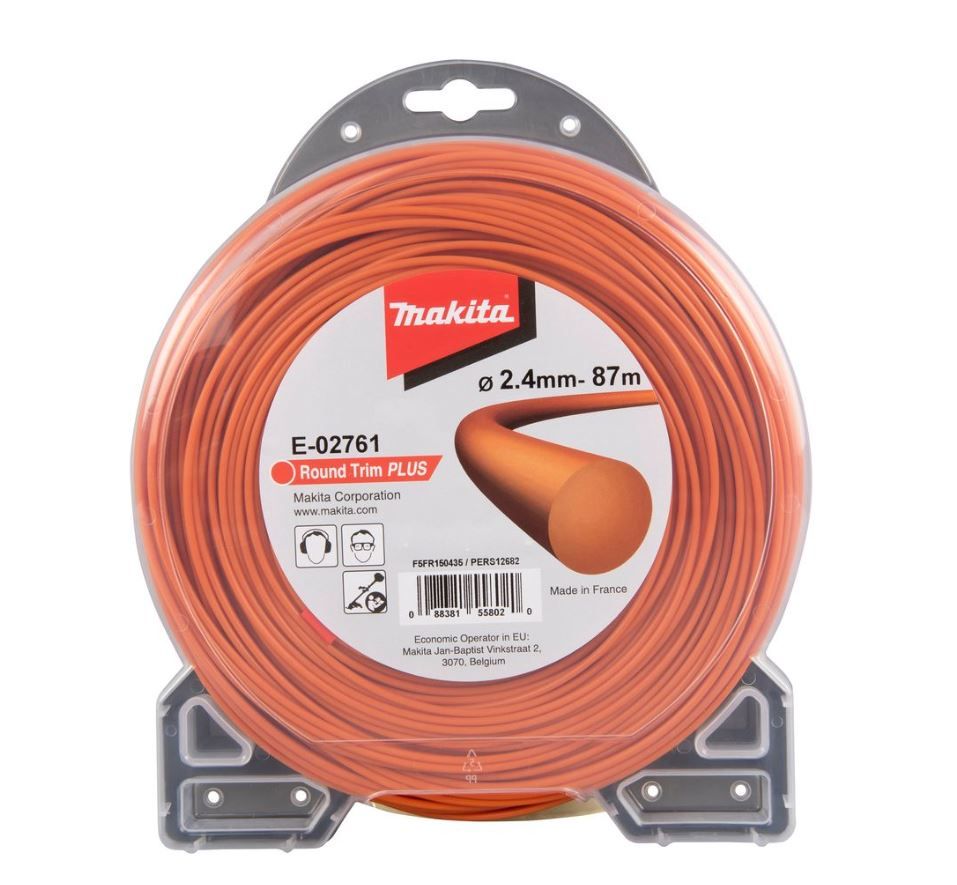 Aukla trimmerim Makita; 2,4 mm/87 m; apaļš