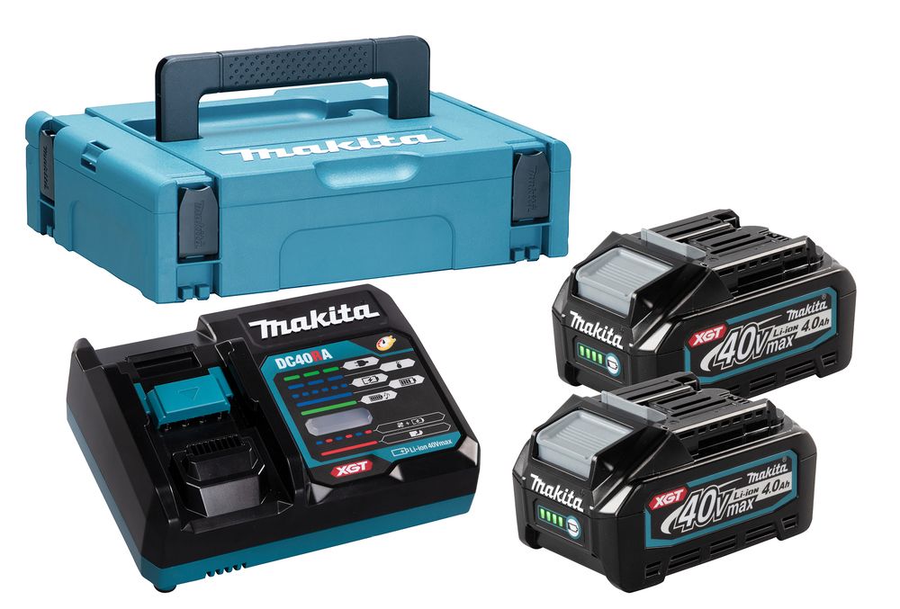 Piederumu komplekts Makita 191J97-1; 40 V; 2x4,0 Ah akum. + lādētājs DC40RA