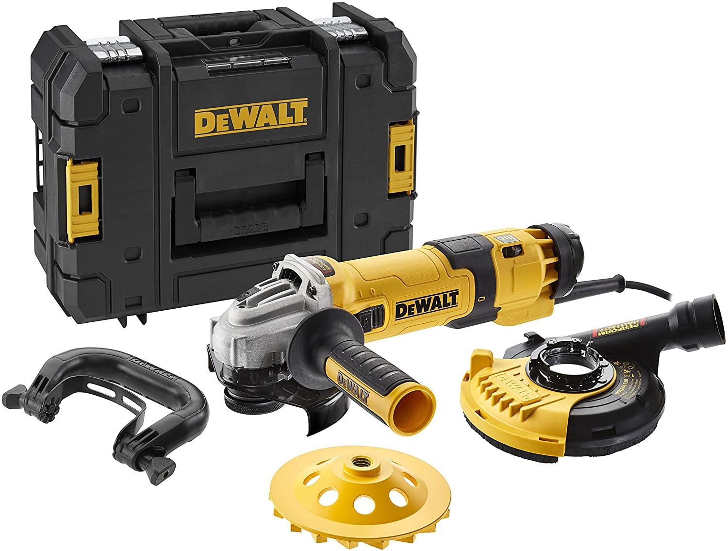 Leņķa slīpmašīna DeWalt DWE4257KT-QS; 125 mm; 1500 W + piederumi